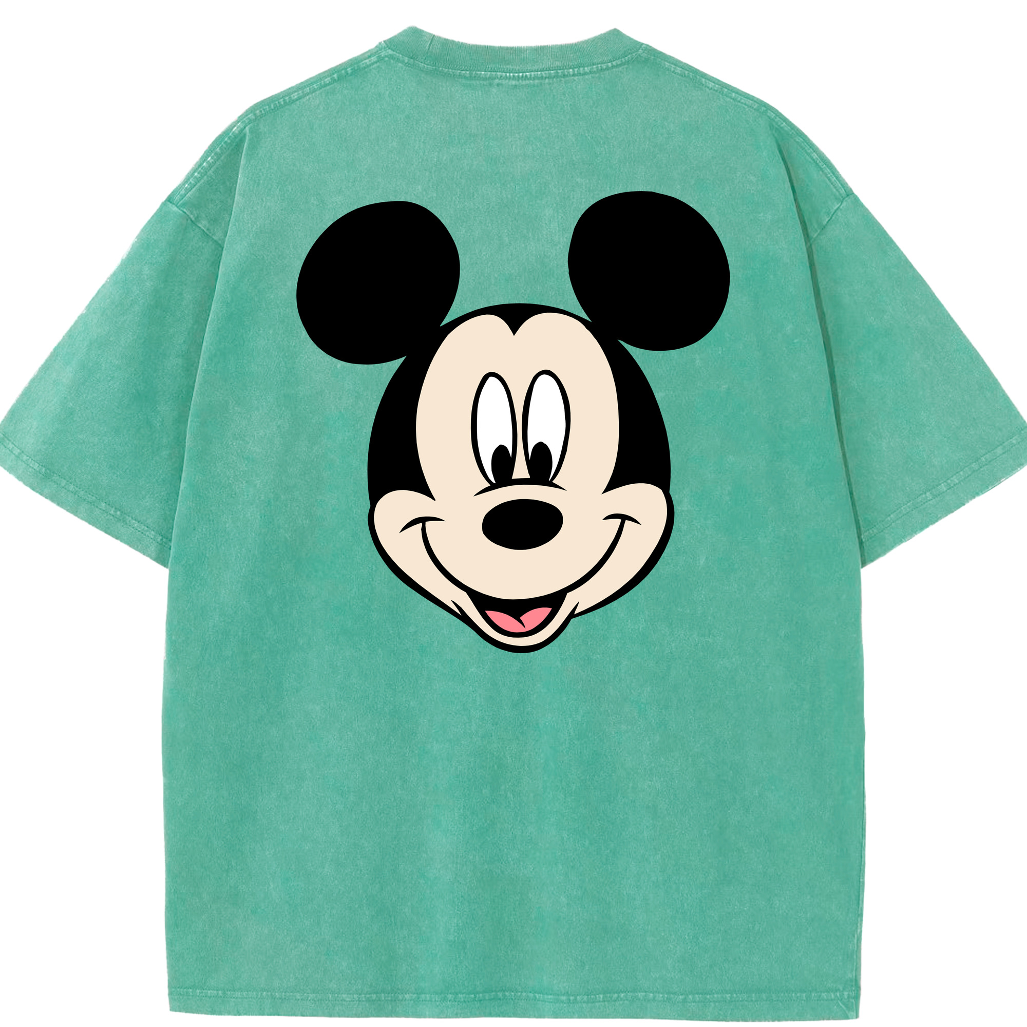 （画像用） ミッキーマウス Mickey Mouse 綿100% ヴィンテージ風 半袖Tシャツ（背面プリント）